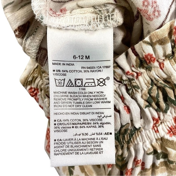 Old Navy Girls Sleeveless Tie-Knot Jumpsuits Tigers & Pretty Palms 6-12 Months - Picture 13 of 16